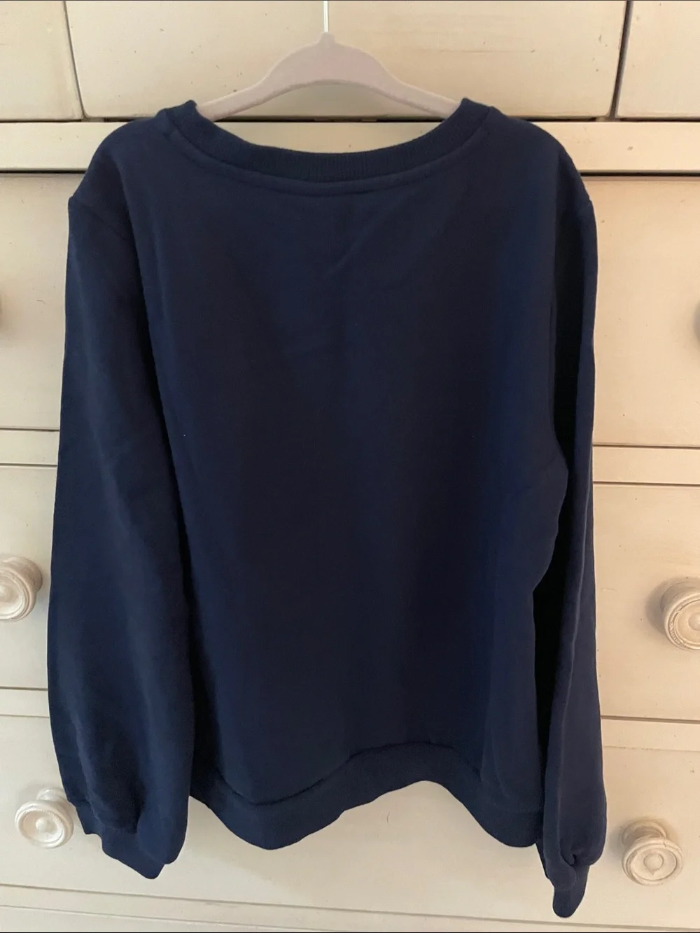 Janie and Jack Cavalier King Charles Navy Dog-Embroidered Pet Sweatshirt size 10
